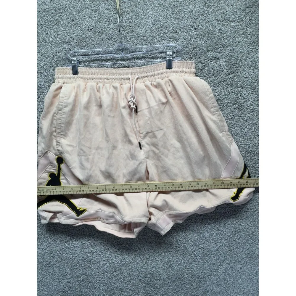 Jordan Jumpman Corduroy Basketball Shorts Size XXL Pink Draw-String Stretch RARE